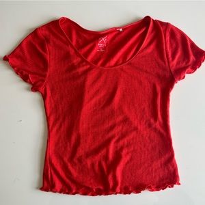 PacSun red cropped t-shirt
